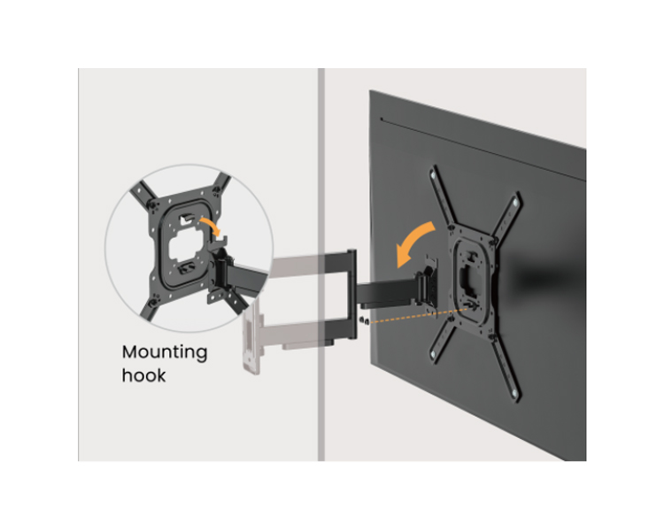 TV Mount: Vertex VX-TV-WM06 Full-Motion TV Wall Mount 23"-65"